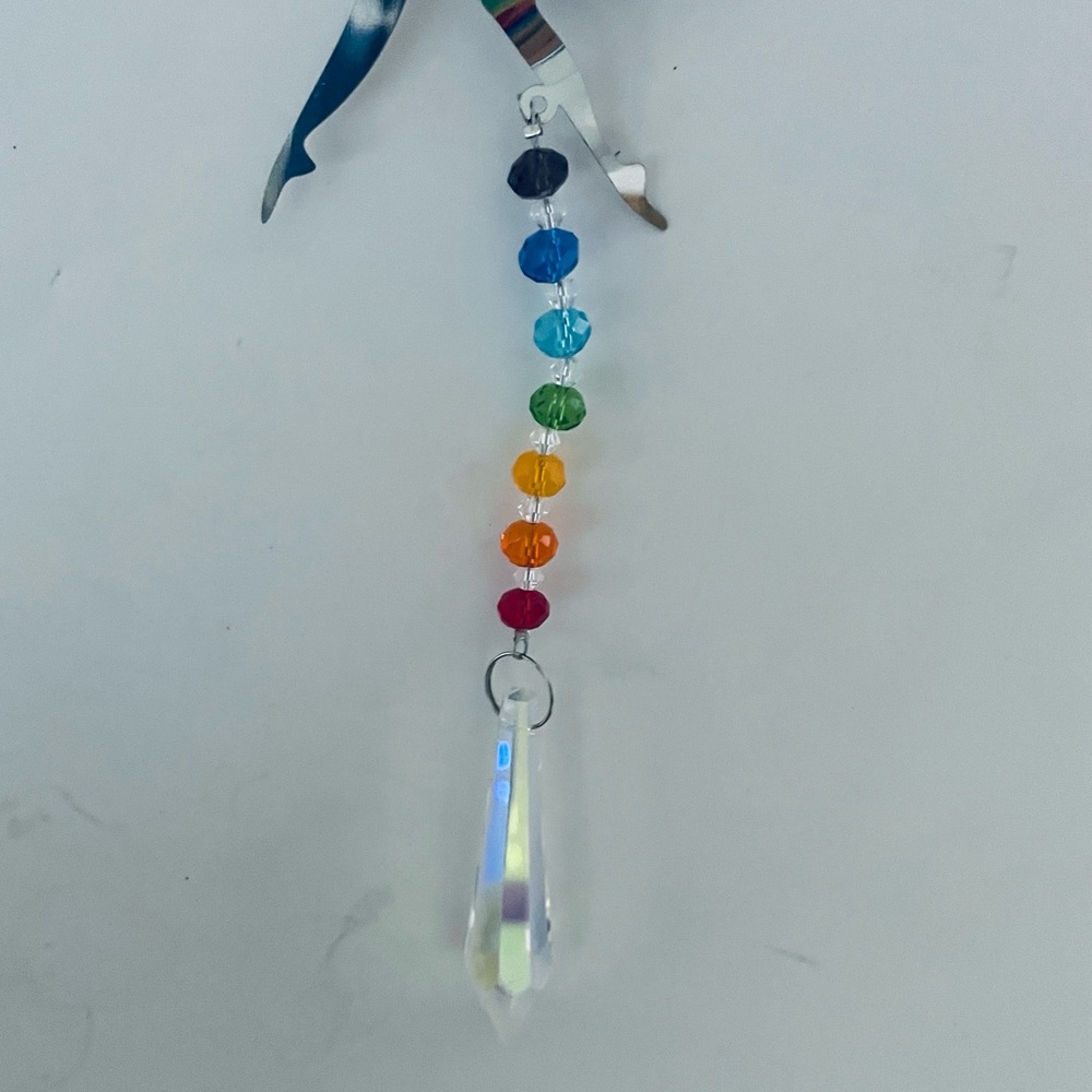 Fairy Butterfly Beaded Sun Catcher Hanging Crystal Wind Chimes Car decor New - Picture 11 of 16